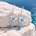 Boucles d'oreilles Apatite Bleue
