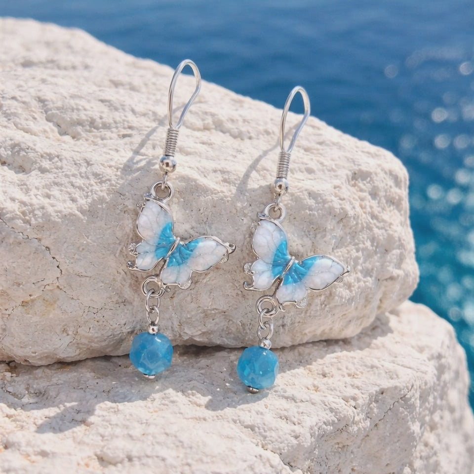 Boucles d'oreilles Apatite Bleue